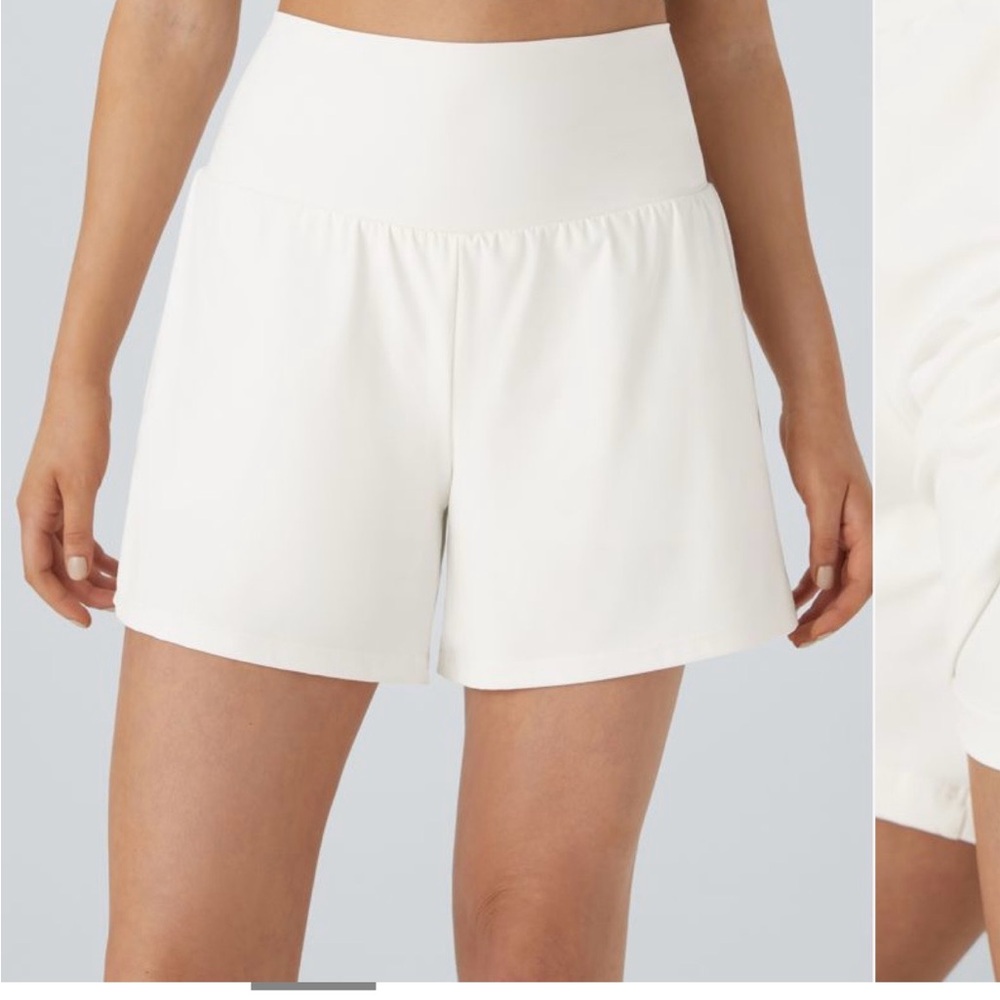 Women’s High-Rise White Athletic Shorts